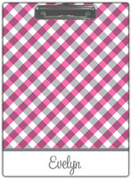 Kelly Hughes Designs - Clipboards (Pink Gingham) (c924)
