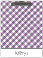Kelly Hughes Designs - Clipboards (Purple Gingham) (c925)