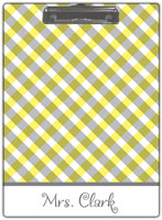 Kelly Hughes Designs - Clipboards (Yellow Gingham) (c926)