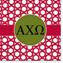 Devora Designs - Coasters (Alpha Chi Omega - Greek Rings) ACO