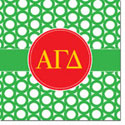 Devora Designs - Coasters (Alpha Gamma Delta - Greek Rings) AGD