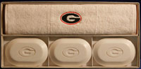 College Soap & Guest Towel Set - University of Georgia (UGA - uga3lgs-o)