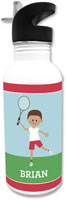 Personalized Water Bottles by Boatman Geller (Tennis Player - Shorts)