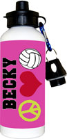 Devora Designs - Water Bottles (Peace Love and Volleyball) PEACEVOLLEY-WTRB