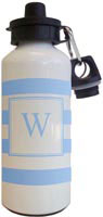 Kelly Hughes Designs - Water Bottles (Stripe Powder Blue - White) (wb1100)