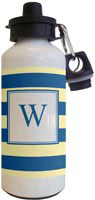 Kelly Hughes Designs - Water Bottles (Stripe Navy - Light Yellow) (wb1101)