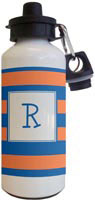 Kelly Hughes Designs - Water Bottles (Stripe Blue - Orange) (wb1102)