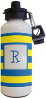 Kelly Hughes Designs - Water Bottles (Stripe Yellow - Blue) (wb1104)