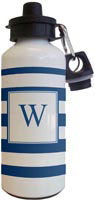 Kelly Hughes Designs - Water Bottles (Stripe Navy - White) (wb1107)