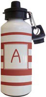 Kelly Hughes Designs - Water Bottles (Stripe Red - White) (wb1108)