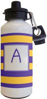 Kelly Hughes Designs - Water Bottles (Stripe Purple - Gold) (wb1112)