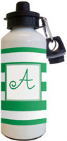 Kelly Hughes Designs - Water Bottles (Stripe Green - White) (wb1113)