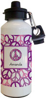 Kelly Hughes Designs - Water Bottles (Peace Out Purple) (wb391)