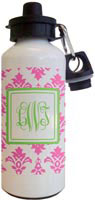 Kelly Hughes Designs - Water Bottles (Pink Damask) (wb919)