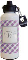 Kelly Hughes Designs - Water Bottles (Purple Gingham) (wb925)