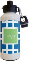 Kelly Hughes Designs - Water Bottles (Squared Blue) (wb931)
