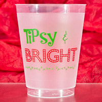 Tipsy & Bright Holiday Frosted Shatterproof Cups