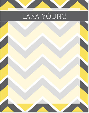 Devora Designs - Dry Erase Memo Boards (Chevron - Grey-Lemon) Chevron - Grey-Lemon