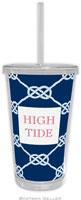 Boatman Geller - Personalized Beverage Tumblers (Nautical Knot Navy)