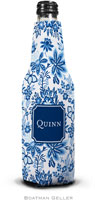 Personalized Bottle Koozies by Boatman Geller (Classic Floral Blue Preset)