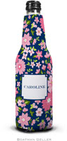 Personalized Bottle Koozies by Boatman Geller (Caroline Floral Pink)