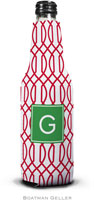 Personalized Bottle Koozies by Boatman Geller (Trellis Reverse Cherry Preset)