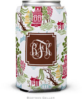Personalized Can Koozies by Boatman Geller (Chinoiserie Autumn Preset)