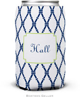 Personalized Can Koozies by Boatman Geller (Bamboo Navy & Green)