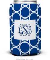 Personalized Can Koozies by Boatman Geller (Bamboo Rings Navy)