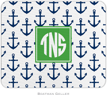 Boatman Geller - Personalized Mouse Pads (Anchors Navy Preset)