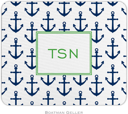 Boatman Geller - Personalized Mouse Pads (Anchors Navy)