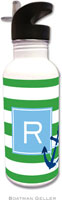 Personalized Water Bottles by Boatman Geller (Stripe Anchor Preset)