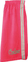Adult Bath Wraps - Pink with Pink-Green Stripe (W13)