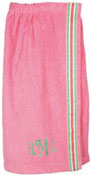 Youth Bath Wraps - Pink with Pink-Green Stripe (W51)