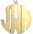 Gold Vermeil Cutout Block Necklace