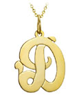 Gold Vermeil Cutout Initial Necklace