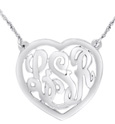 Sterling Silver Cutout Heart Necklace