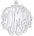 Sterling Silver Cutout Script Necklace