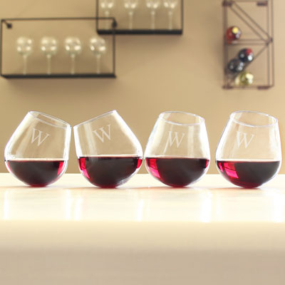 Personalized Gifts - Tipsy Wine Glasses (Set of 4) (1119-4)