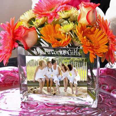 Personalized Gifts - Personalized Glass Photo Vase (1528)