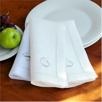 Personalized Gifts - Linen Hemstitch Napkins (Set of 6)