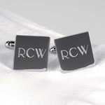 Personalized Gifts - Silver Square Cuff Links (1103S)