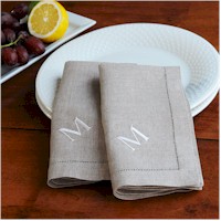 Personalized Gifts - Linen Hemstitch Napkins (Set of 6)