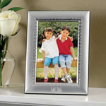 Personalized Gifts - Mom's Beaded Silver Picture Frame (MD1517)