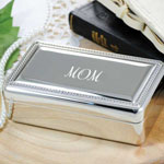 Personalized Gifts - Mom's Beaded Silver Jewelry Box (MD1519)