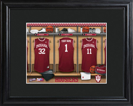 College Basketball Locker Room w/Wood Frame - Indiana (GC852)