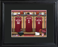 College Basketball Locker Room w/Wood Frame - Indiana (GC852)