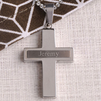 Jewel Inlay Cross Necklace (GC983)