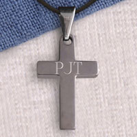 Simple Silver Cross Necklace (GC978)