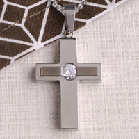 Jewel Inlay Cross Necklace (GC983)